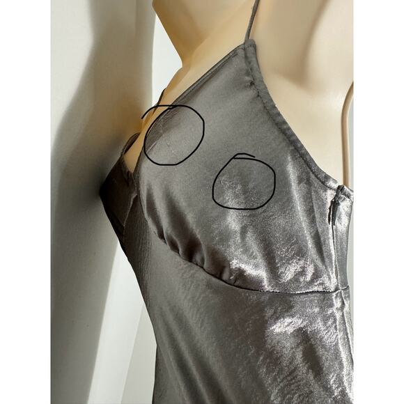 NWT Madewell The Layton Midi Slip Dress in Metallic Recycled‎ Satin Size 2 - Picture 16 of 16